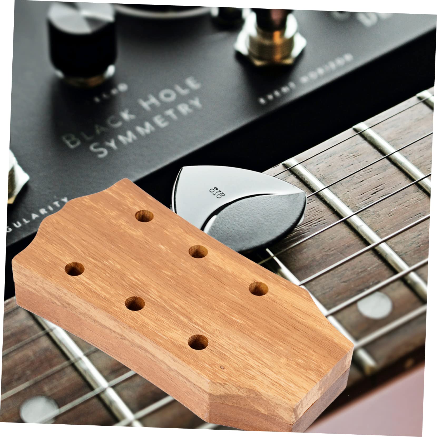 Milisten Wooden Guitar Pick Holder Portable Pick Storage Box Guitar Accessory Case Natural Plywood 8ft x 4ft