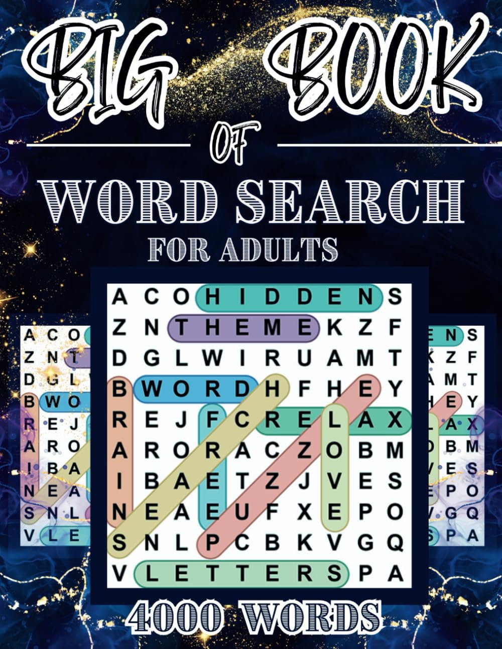 4000 Word Search for Adults Large Print (200 Themed Puzzles): Wordsearches Puzzle Books for Seniors, Teens to Have Fun and Relax| Themed Puzzles