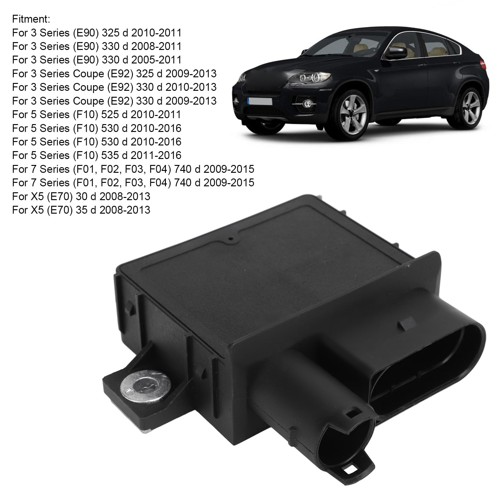 KIMISS Controller Modulo relè Candelette 132194 per 3 5 7 Serie X5 X6 E90 F07 F10 F01 F02 E70 E71, Sostituzione Interruttore Modulo relè di Controllo