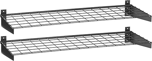 Hyloft 00652 - Paquete de 2 estantes de pared de acero resistente, estantes montados en la pared de 45 x 15 pulgadas para almacenamiento de garaje,
