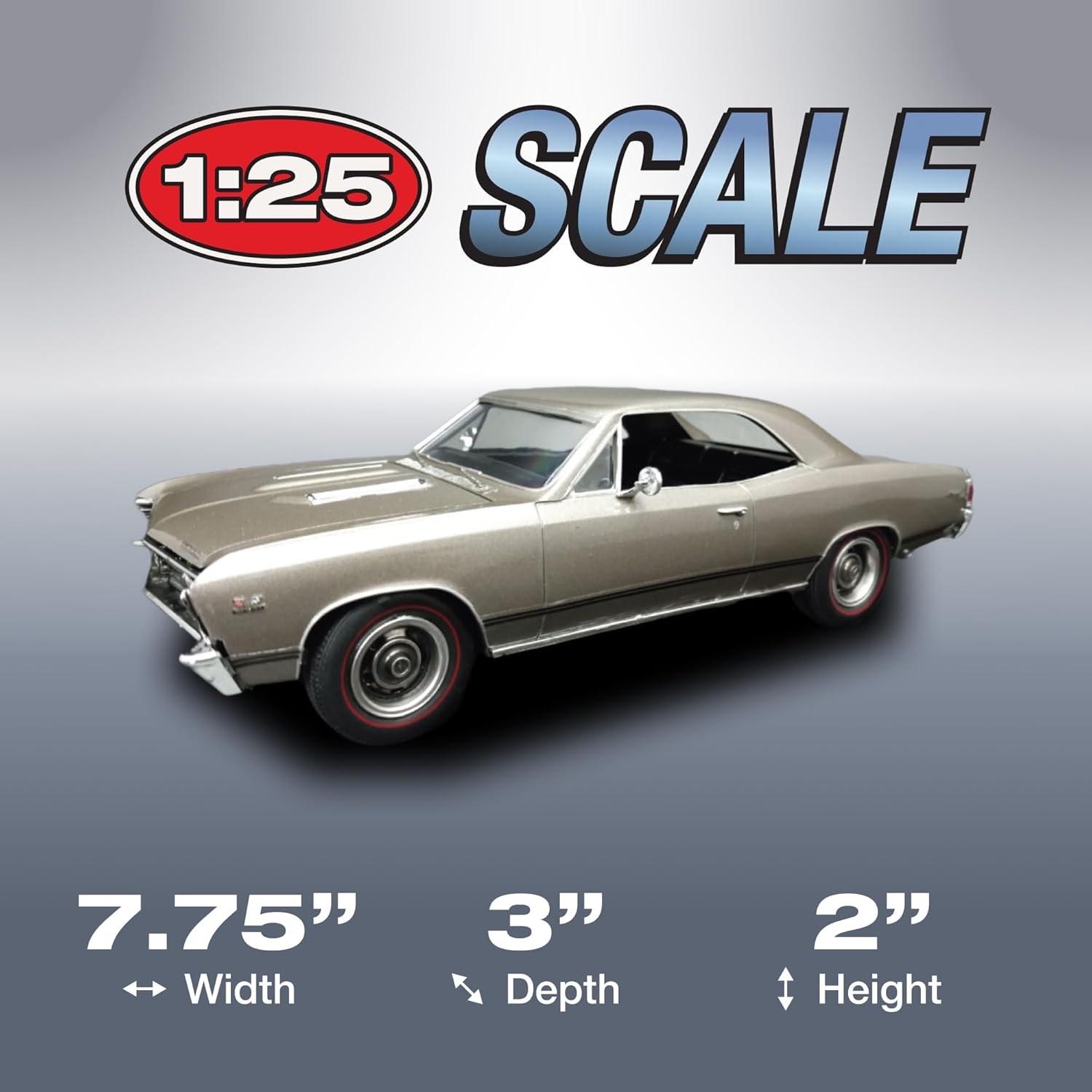 AMT 1967 Chevrolet Chevelle SS396 1:25 Scale Model Kit - Image 4