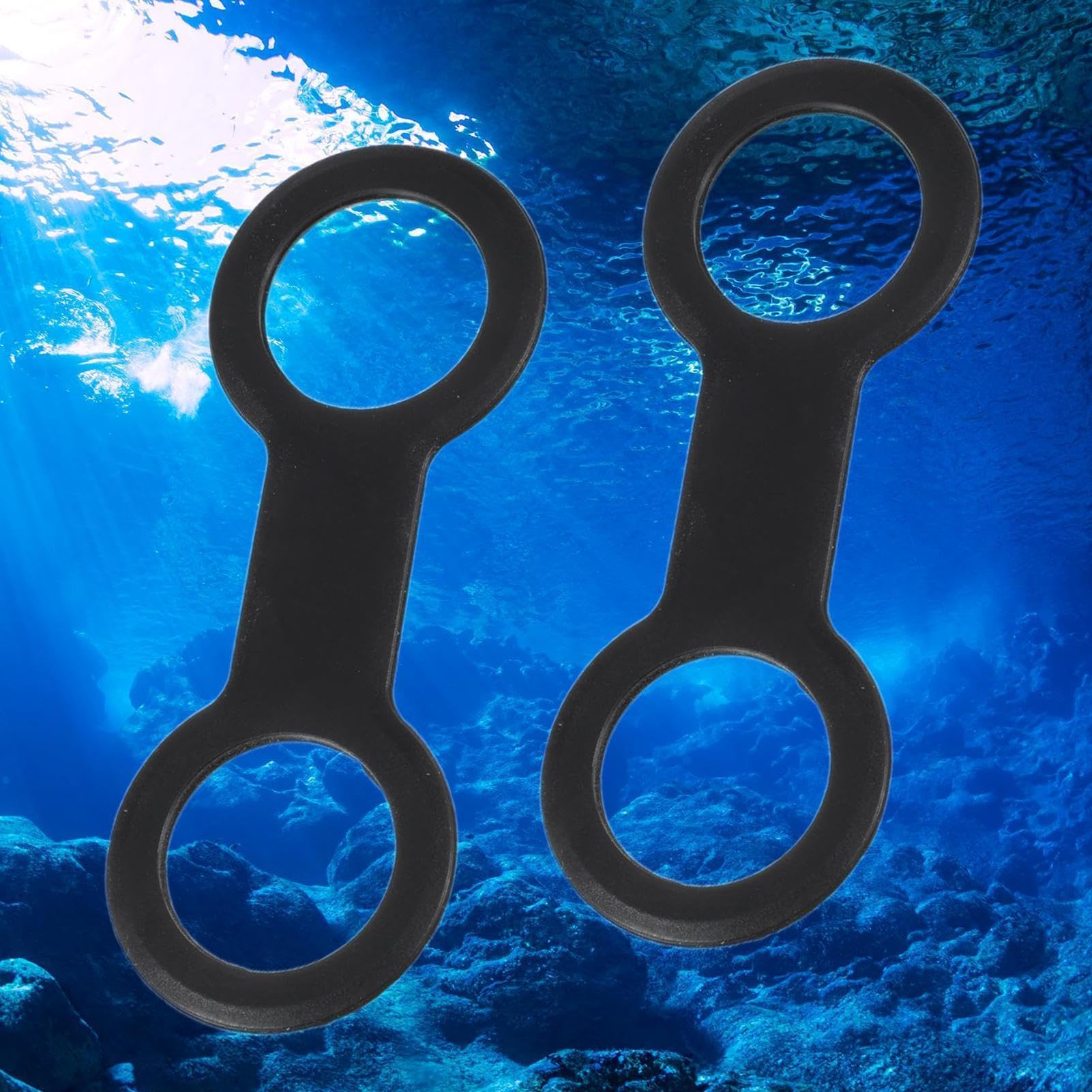 Supporto Snorkel Fissaggio Flessibile a Doppio Anello Sostitutivo Porta Snorkel per Maschera Subacquea