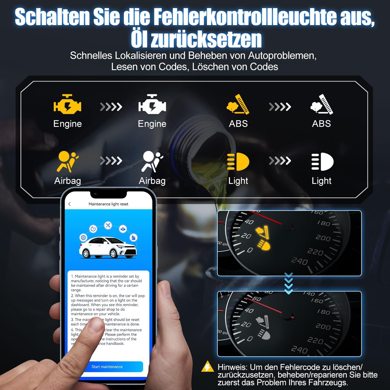 XTOOL AD20 Pro OBD2 Diagnosegerät Auto Scanner Alle System Scan, Obd2 Auslesegerät mit DTC-Definition, Öl-Reset, 13+ Sprachen, Spannungserkennung, Lebenslange Kostenlose Updates, für iOS und Android