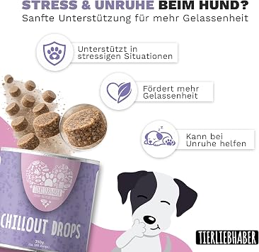 Natural Dog Soothing Agent - Chillout Drops for Dogs Relaxation