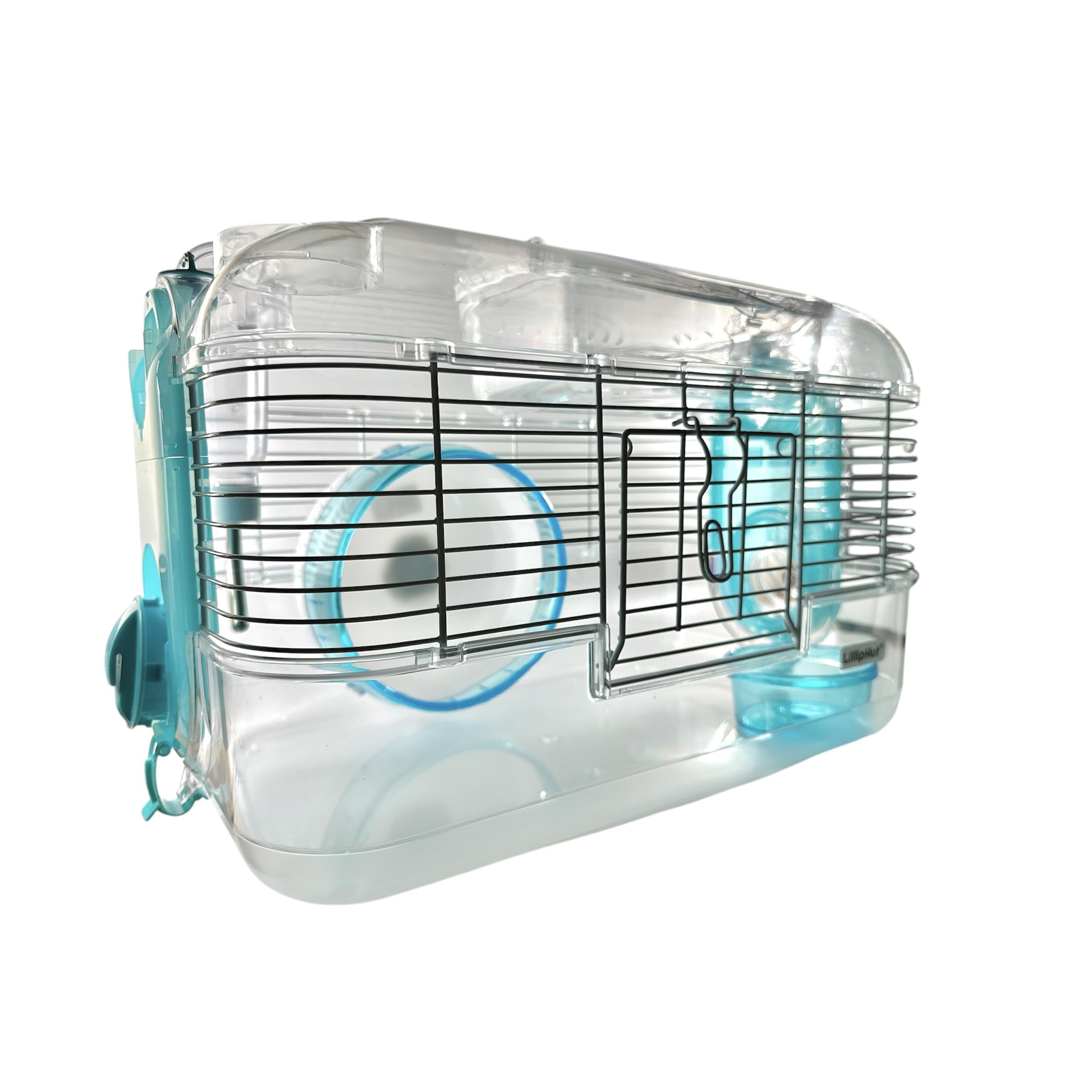 LillipHut Hamster Cage – Small Animal Habitat with Accessories, Durable and Compact Design for Hamsters, Gerbils, and Small Pets (Blue, Medium)