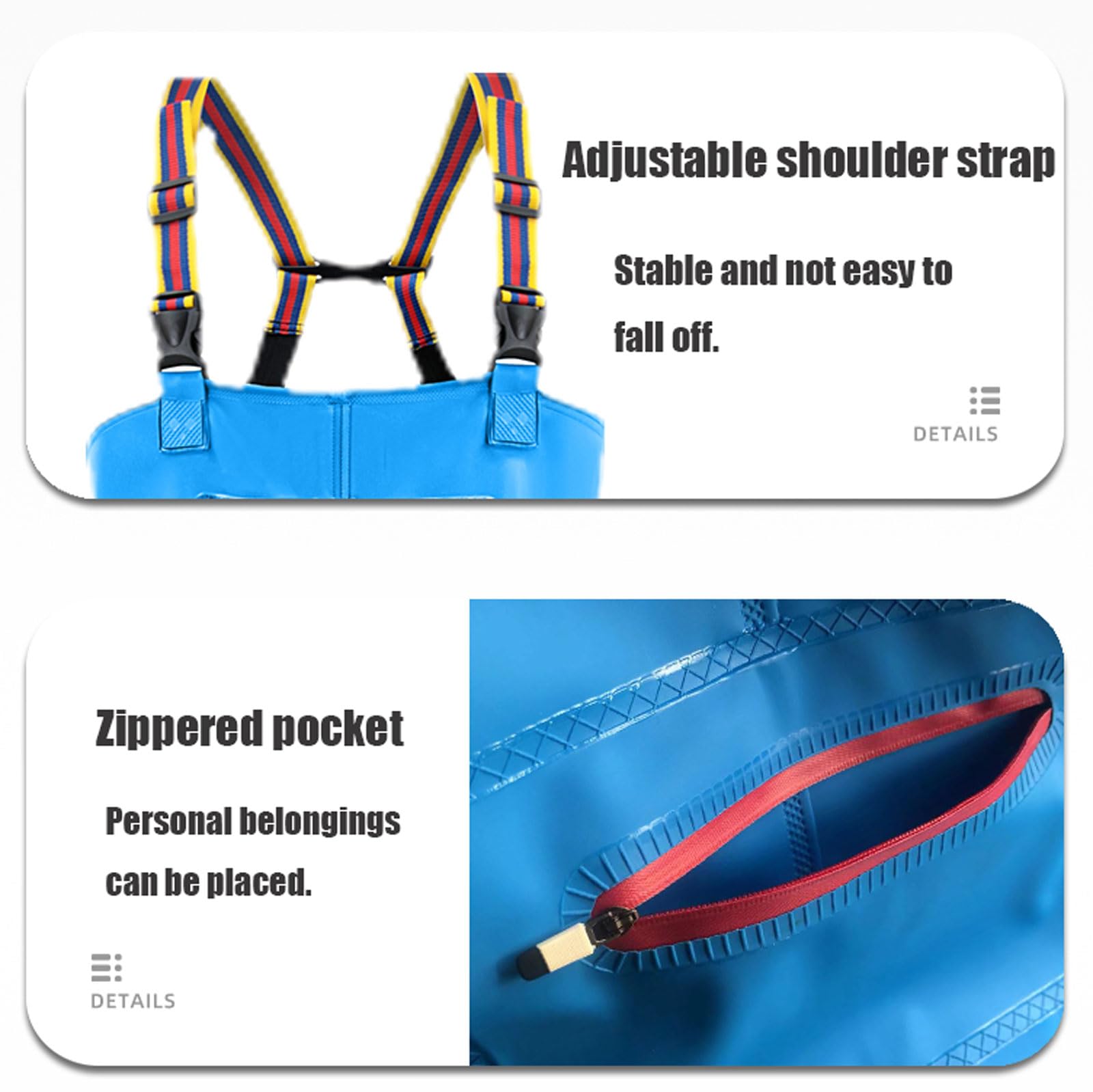 Wathose,FischTeich Anglerhose,Wathose Damen,Teichhose,Wathose Anglerhose,Jagd Wathosen,rutschfest Wathosen,Kniepolster,wasserdichte,Atmungsaktive,Strapazierfähige Hosenträger,Für Bauernhöfe
