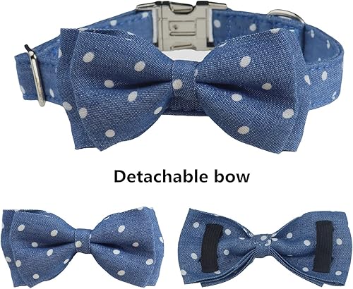 Miniatura 9 de THAIN Collar de perro personalizado con lazo para perros machos y hembras, con estampado de ninja a cuadros, collares grabados para mascotas con