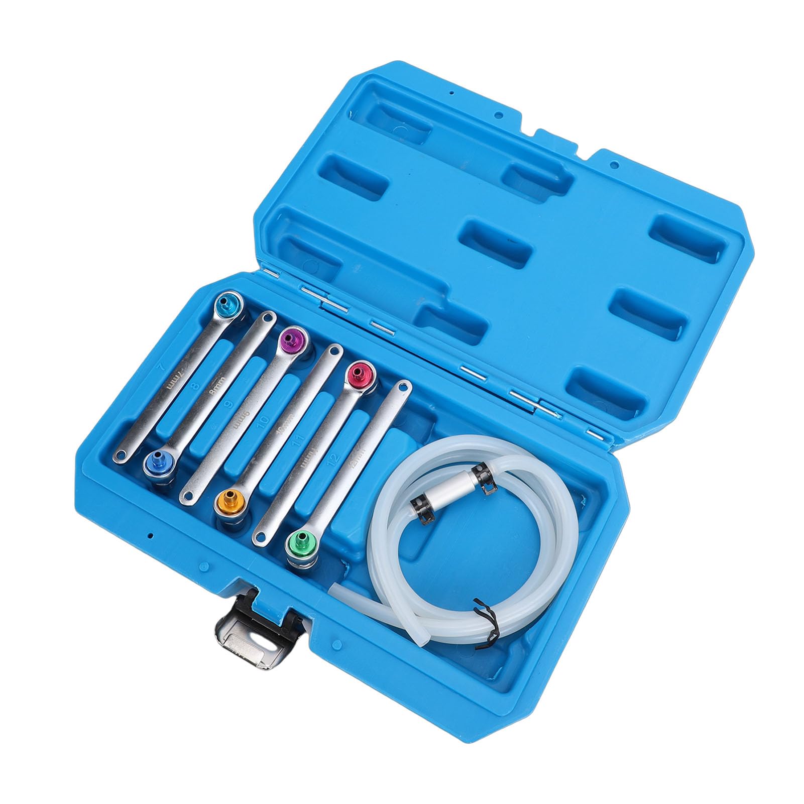Set di Chiavi per Spurgo Freni da 7 Pezzi, Acciaio al Cromo Vanadio, Design Ergonomico, Perfetto per la Manutenzione dell'auto Fai da Te e la Meccanica Professionale