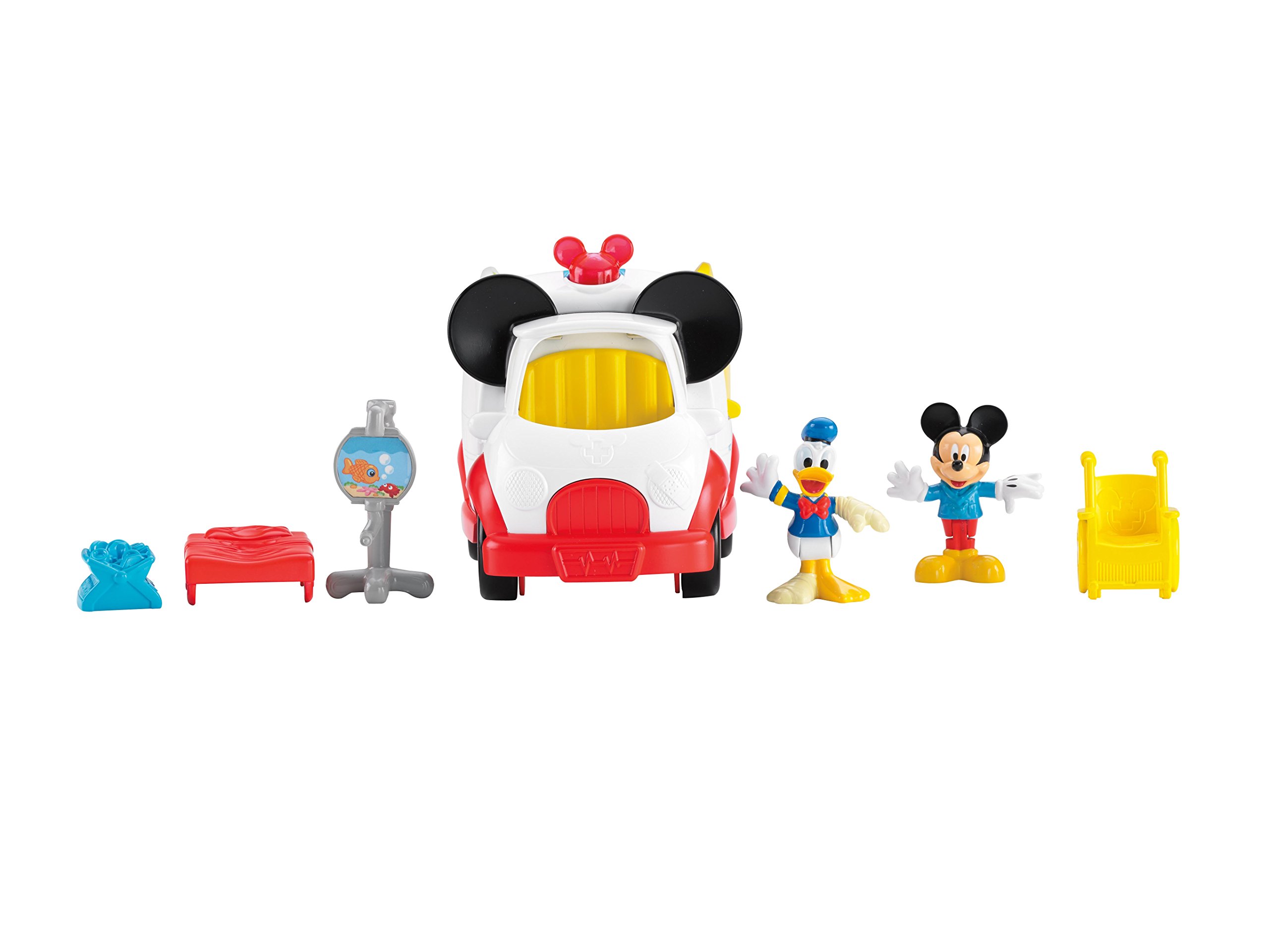 Fisher-Price Mickey BDJ82 - La Divertente Ambulanza di Topolino