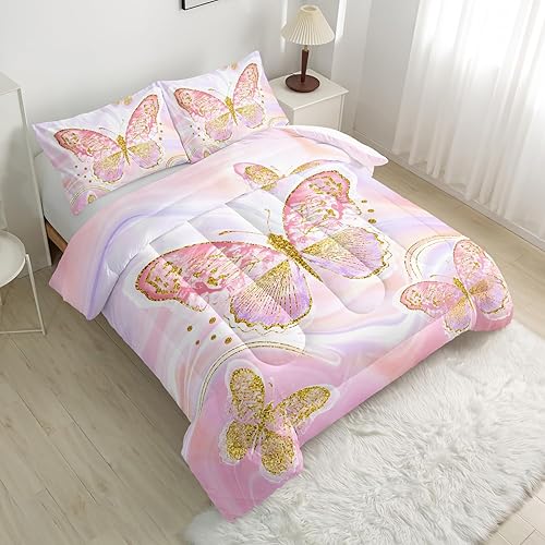 Vista 123 de CVHOUSE Juego de edredón de caballo rosa, tamaño individual, juego de ropa de cama de caballo rosa, juego de edredón suave y transpirable para niños