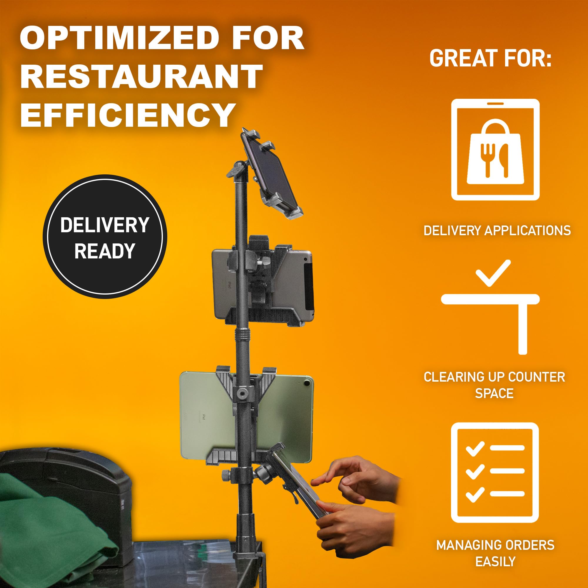 wolt デリバリー用ダブレット Amazon.com: iBOLT TabDock Point of Purchase Clamp Mount