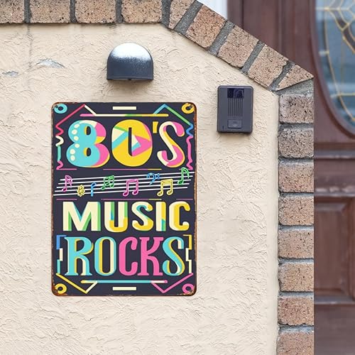 Miniatura 2 de Letrero de lata de metal de los años 80, diseño de rocas, vintage, retro, divertido, para garaje, baño, oficina, hombre, cueva, pub, bar, regalo, 12