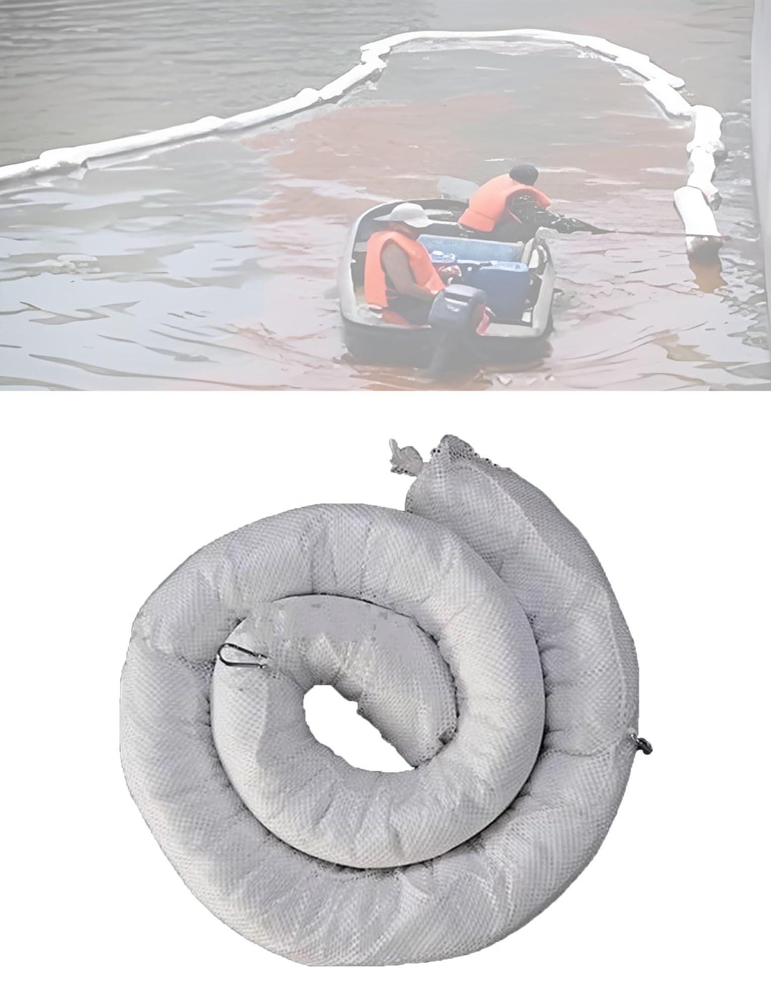 Barreras de contención de derrames de petróleo, Barrera Absorbente de petróleo de Alta Resistencia - Productos industriales para la Limpieza de derrames de petróleo Marinos | Absorbedor de a