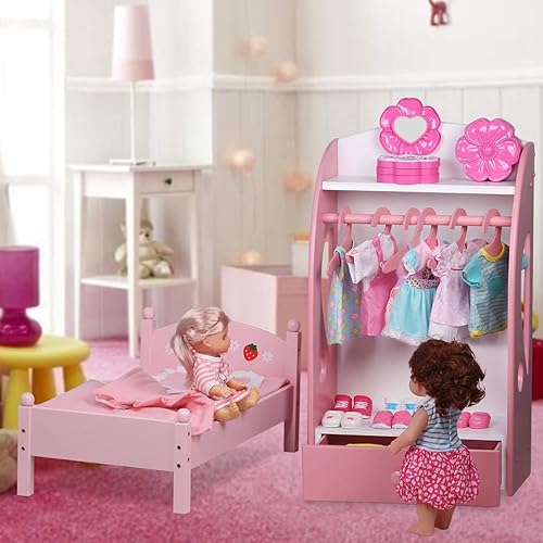 Miniatura 5 de Conjunto de 12 vestidos hechos a mano para muñecas disfraces para Barbies de 14-16 pulgadas ropa sombrero paraguas espejo cepillo regalo de