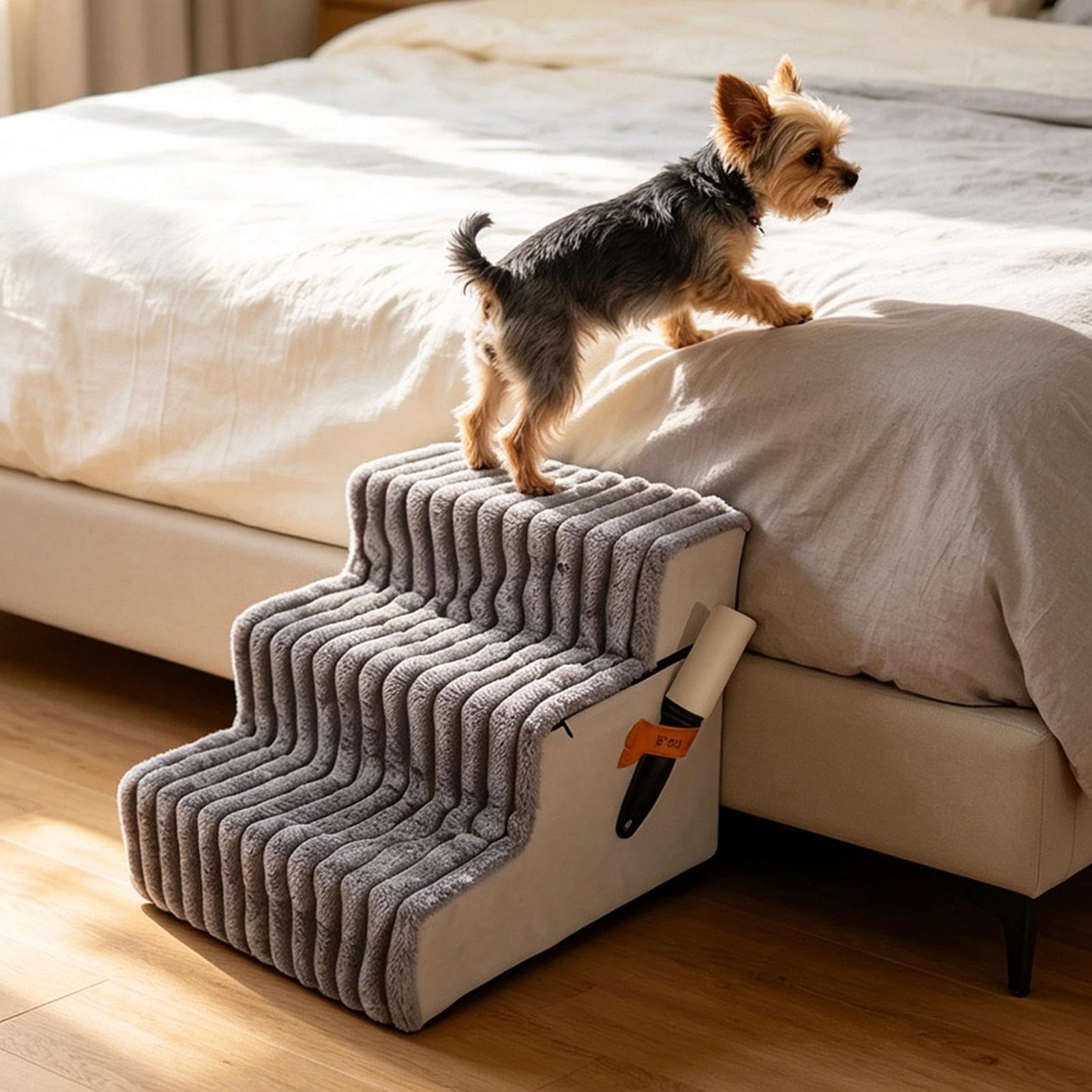 Escaleras para Perros Escalera Accesorio Lavable y Desmontable de Mascotas | Escalones Antideslizantes para Perros para cachorros, gatos, sofá, sillón, balcón y apartamento de interior