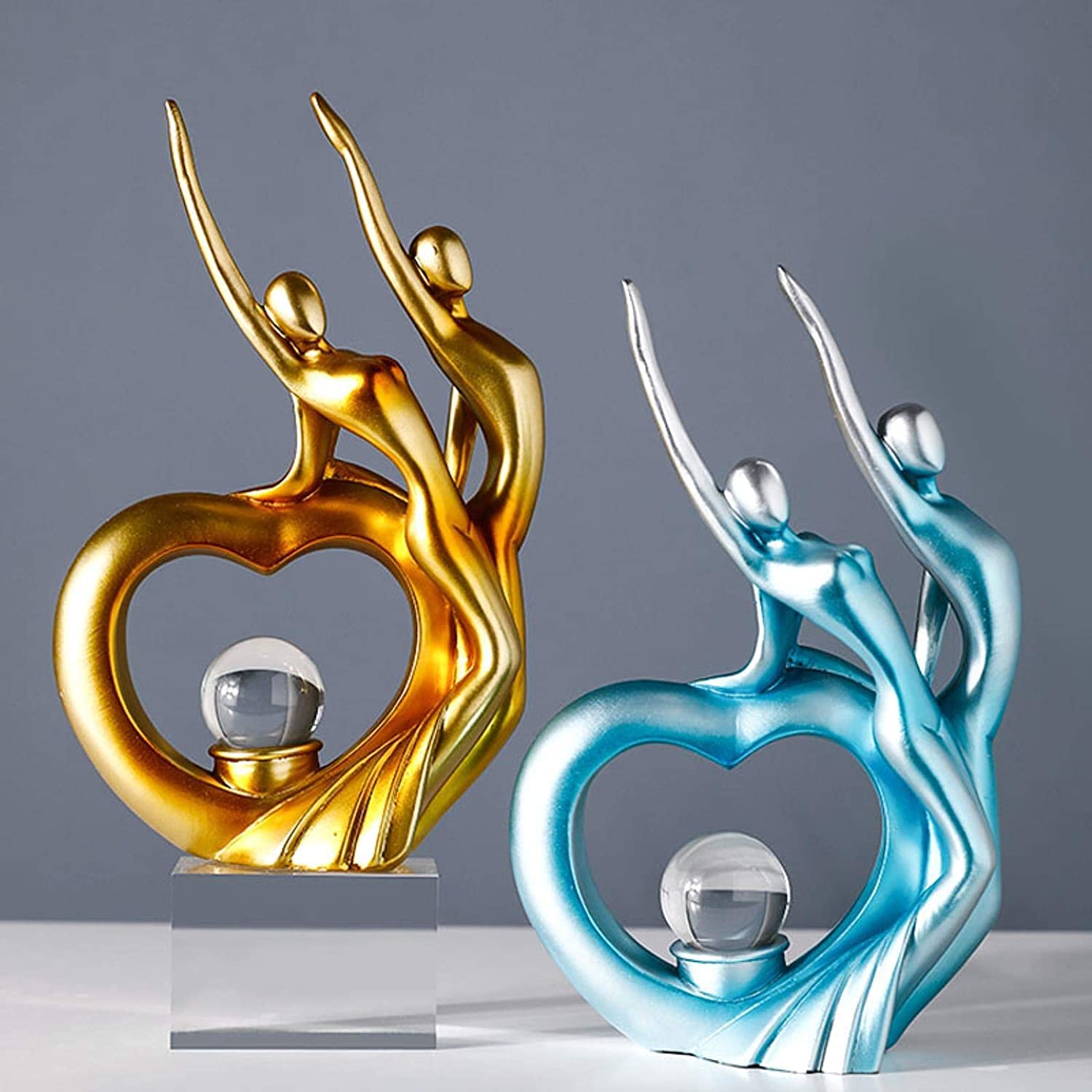 RLKHXBS Statop Statue Crafts Lucky Decoration para posąg streszczenie sztuka figura figurka domowa dekoracja akcesoria urodzinowy prezent ślubny