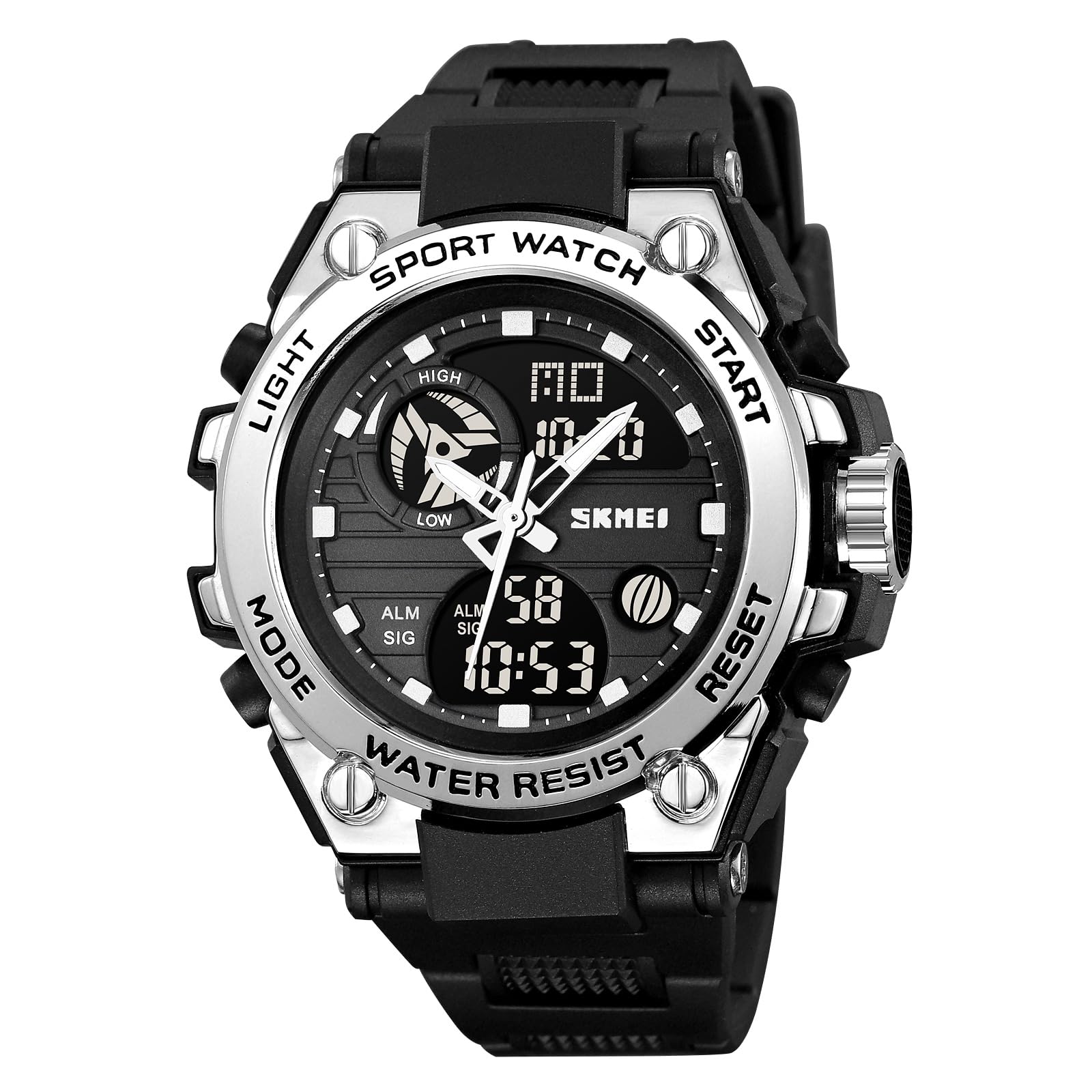 Reloj Militar para Hombre Relojes Deportivos Multifunción LED Impermeable