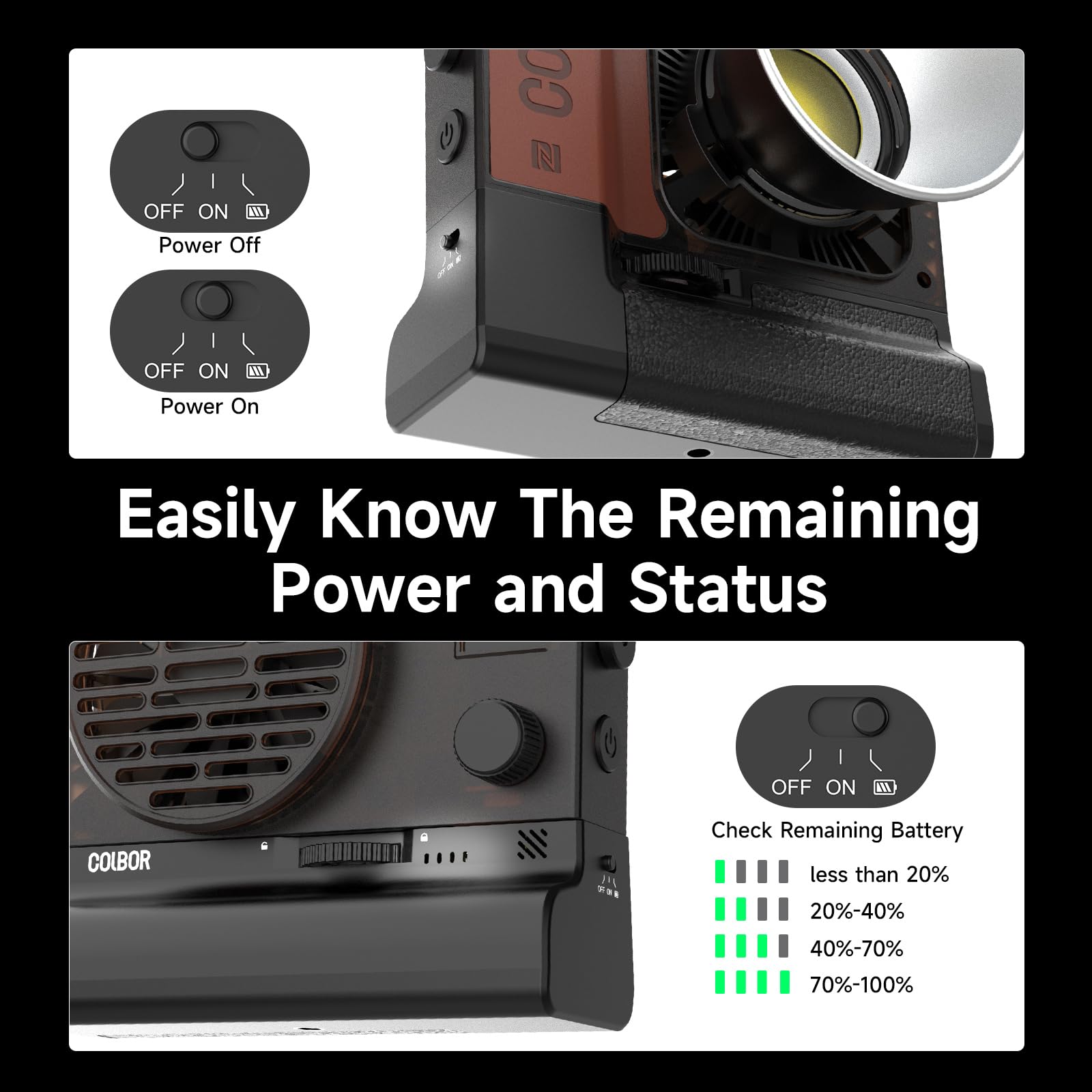 Amazon | COLBOR W100R RGBビデオライトキット、100Wフルカラー2700K