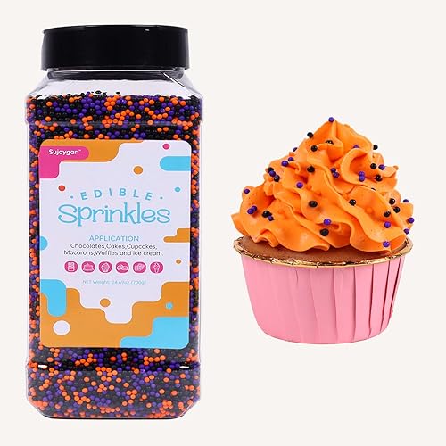 Gránulos de Halloween Nonpareils de grado alimenticio de 1.32 libras, azúcar a granel, chispas para decoración, pasteles, cupcakes, galletas,