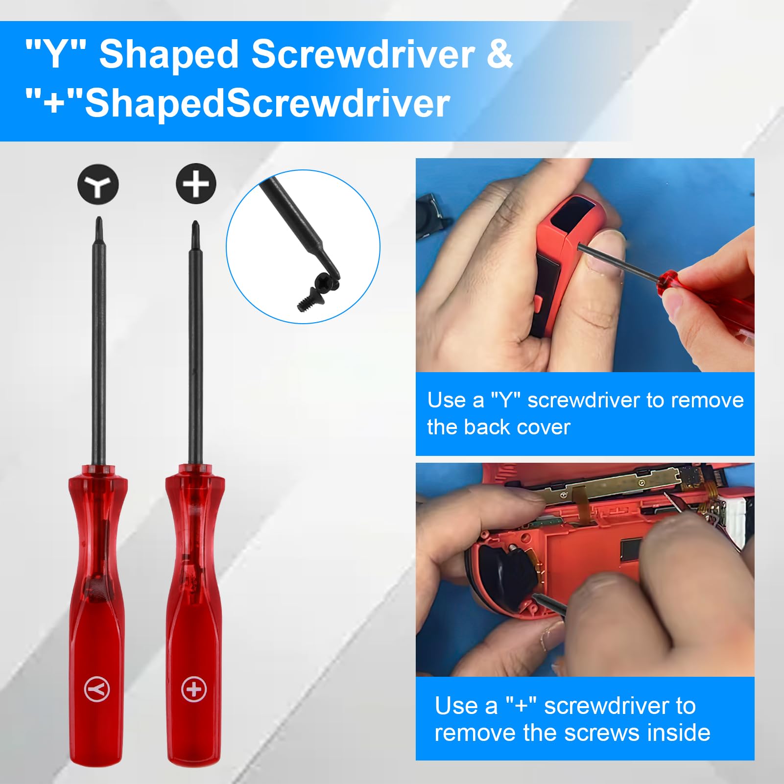 2 Piezas Joysticks 3D TMR de Repuesto para Mandos OLED Lite Joy-Con Kit Reparación Palancas Sin Deriva con Herramientas Incluidas