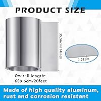 Vista 3 de Zonon Rollo de aluminio intermitente de 14 pulgadas x 20 pies para techo intermitente resistente a la intemperie, paneles de metal para sellar