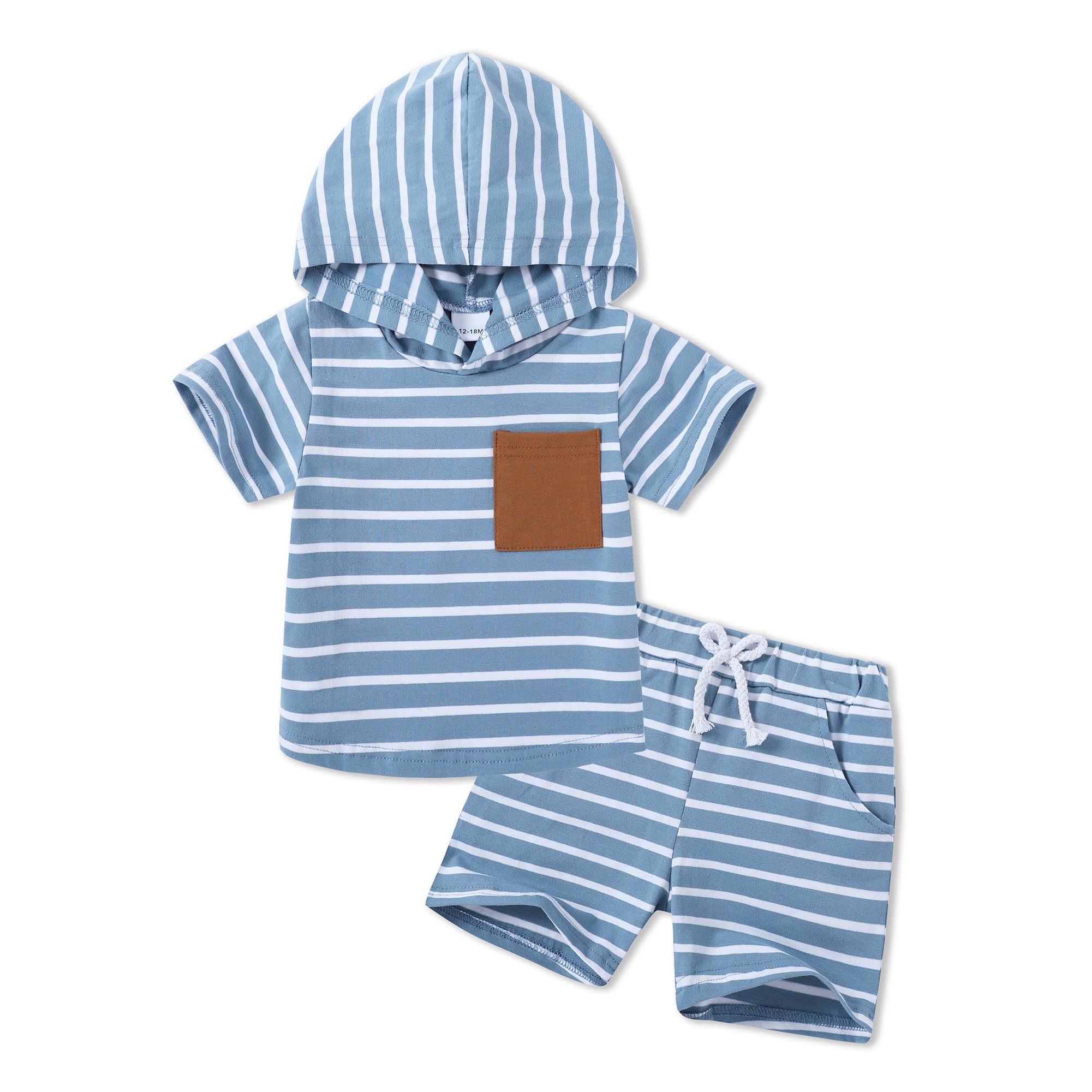 SANMIO Toddler Boy Clothes Summer Baby Boys Hooded Short Sleeve Shorts Casual Suits 1-5 Years Little Kids Outfits