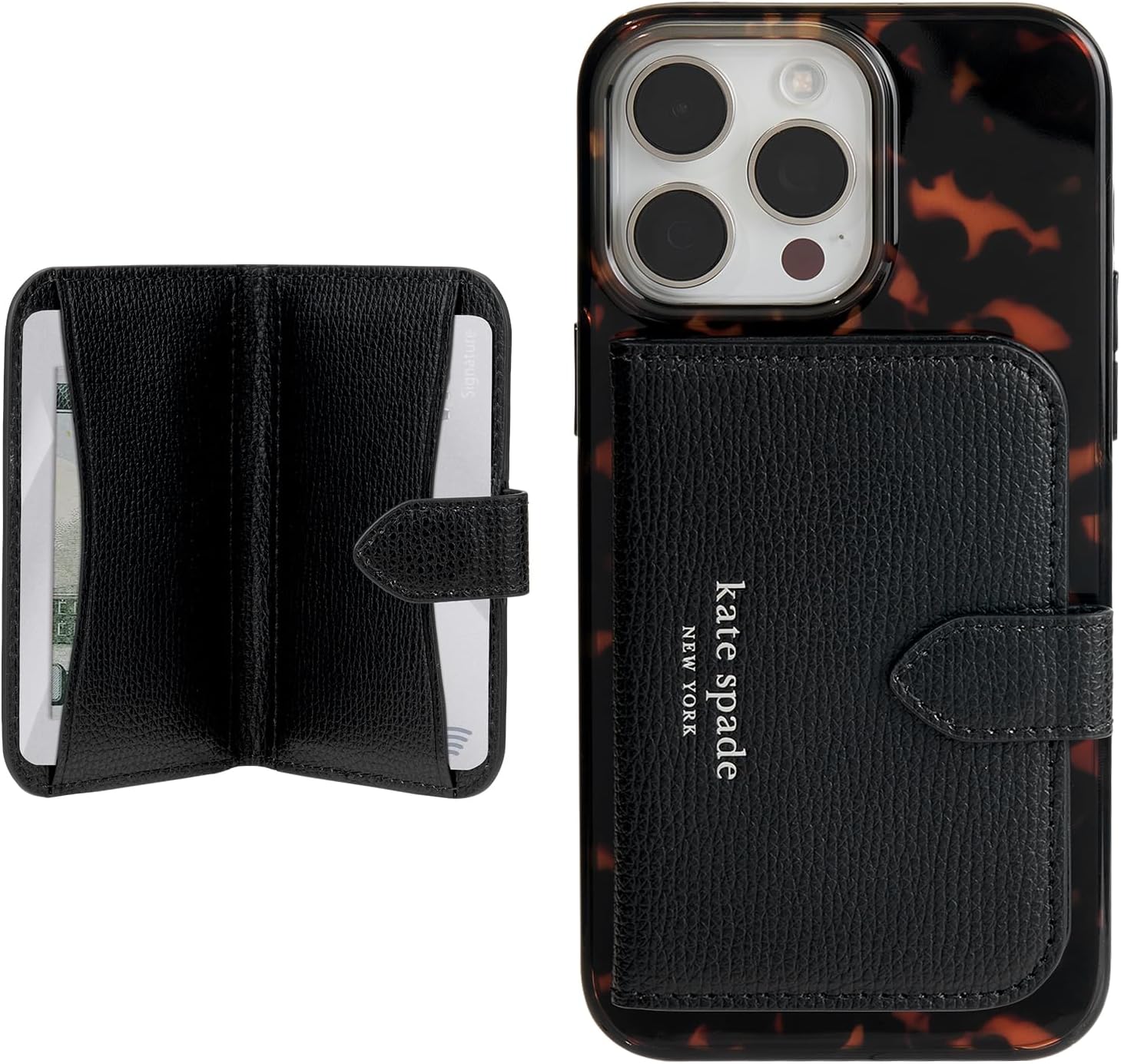 Morgan Magnetic Phone Wallet/Card Holder - Compatible with MagSafe Phones and Cases - Midnight Black