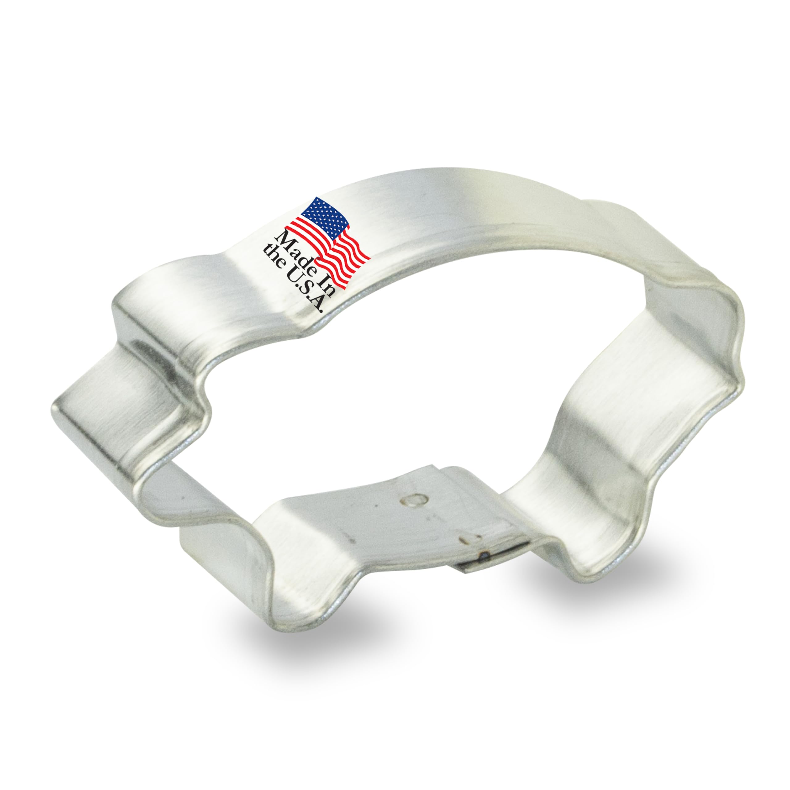 Mini-Schwein-Ausstechform, 4,4 cm, hergestellt in den USA, Foose Ausstechformen, verzinnter Stahl, Mini-Schwein-Ausstechform