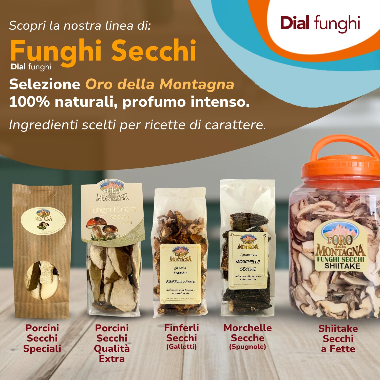 Funghi Shiitake Secchi a Fette Oro della Montagna 400g – Profumo Intenso, Gusto Umami – Ideali per cucina asiatica, ramen, zuppe, brodi, wok – 100% Naturali