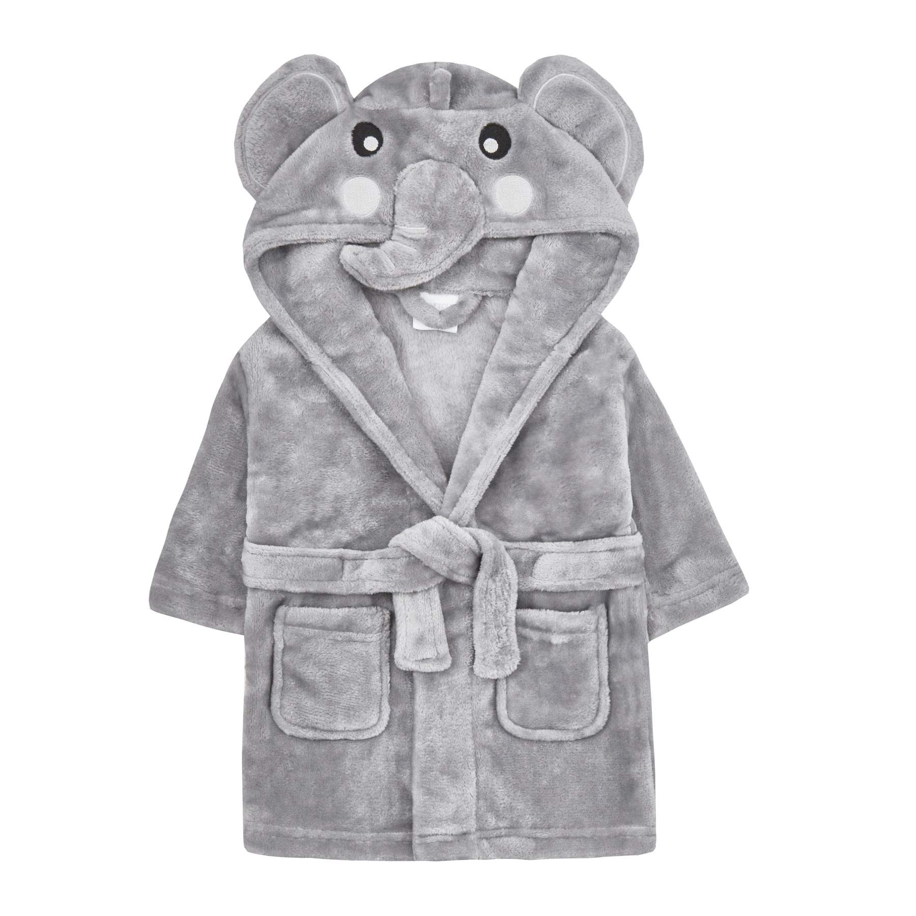 Undercover lingerie Baby Elephant Fleece Robe 18C511 Grey 12/18 Months