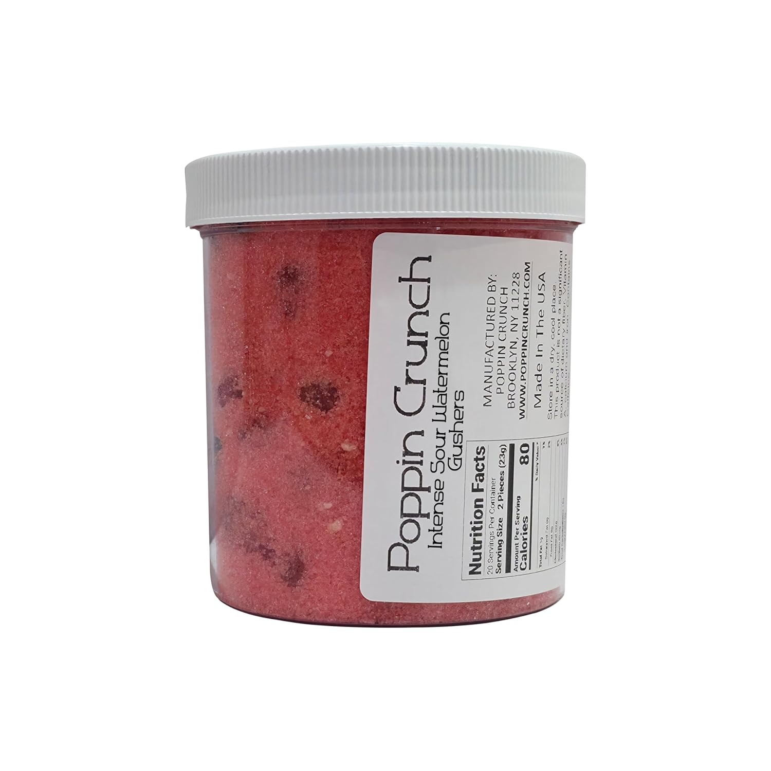 Poppin Crunch Intense Watermelon Gushers Candy Snacks 1-2 LBS - Choice of Sweet or Sour Bonbon Candies Corn Sugar