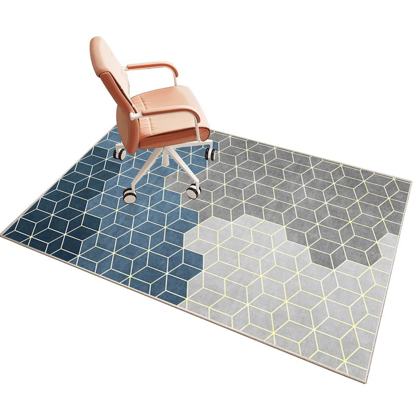 Office Gaming Chair Mat for Hard Floor, Computer Floor Mat for Carpet, Office Chair Carpet Protector Mat Carpeted Floor, Office Chair Rug Protector for Rolling Chair, Desk Chairmats 130 x 170 cm