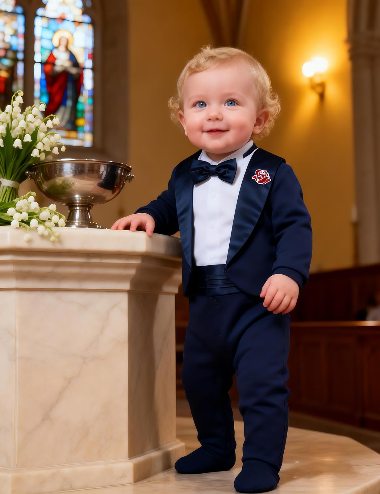 mintgreen Bébé Garçon Gentleman Mariage Avec Nœud Papillon Ensembles