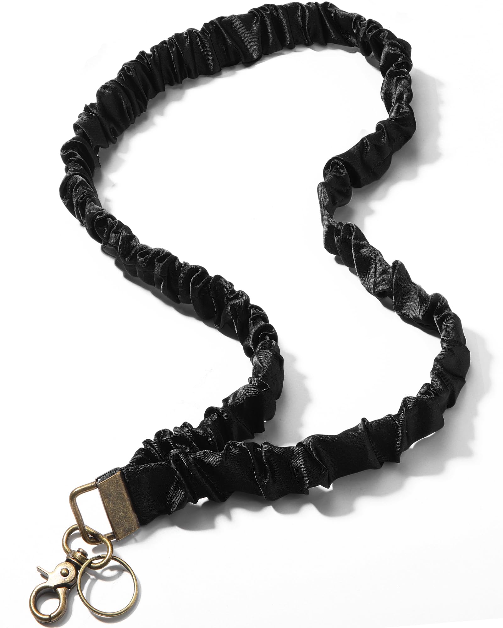 Geyoga Scrunchie Lanyards for ID Badges, Retractable Teacher Lanyards for Nurse Women Cute Neck Lanyard for Keys Card Holder