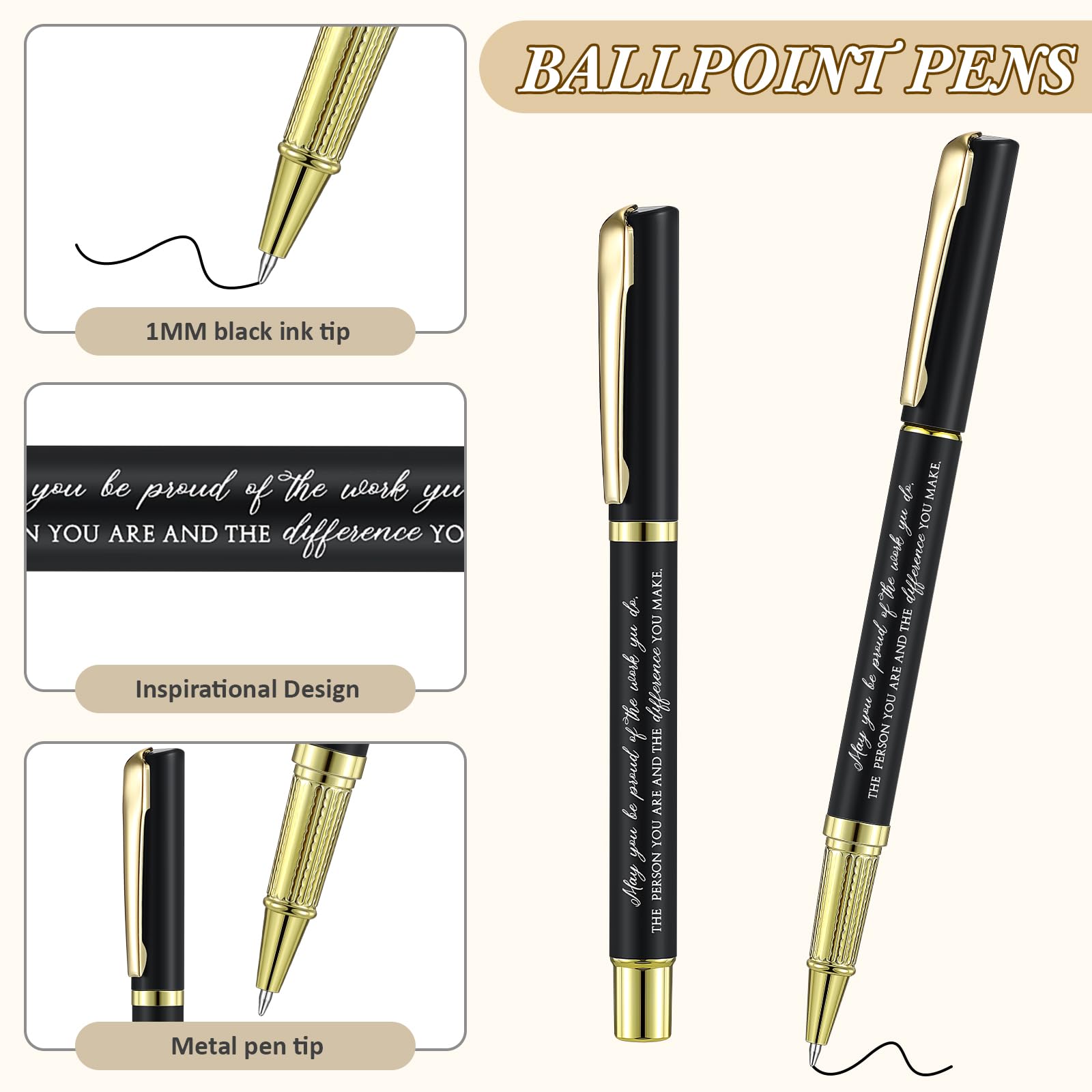 Sinmoe Inspirational Leather Notebook and Pen Set - Image 4