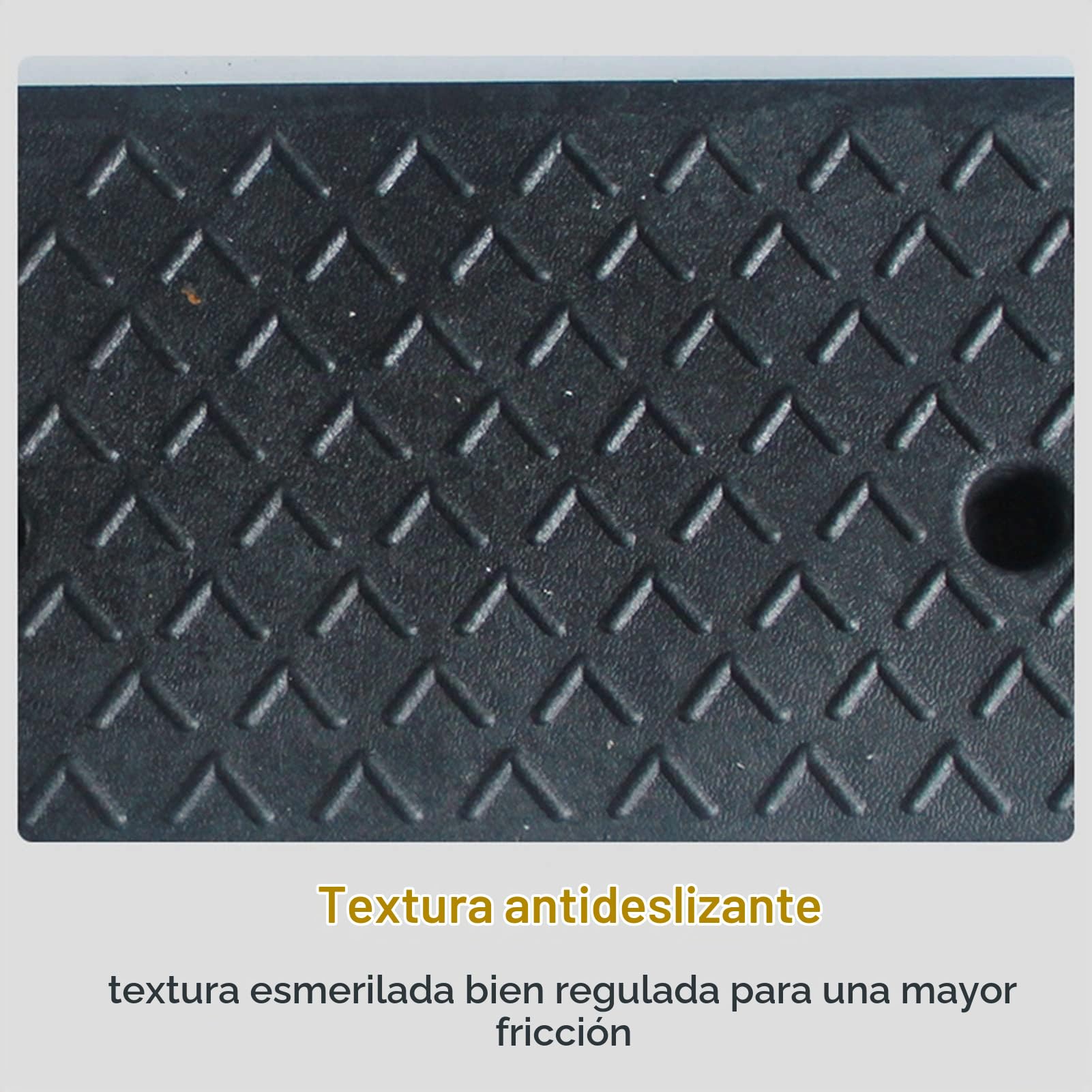 Rampa de Caucho-plástico, Rampas Carga Antideslizantes(100x25x5cm) | Rampas de Bordillos Servicio Pesado para Coches y Caravanas Acceso a Umbral para Motos Sillas de Ruedas Vehículos