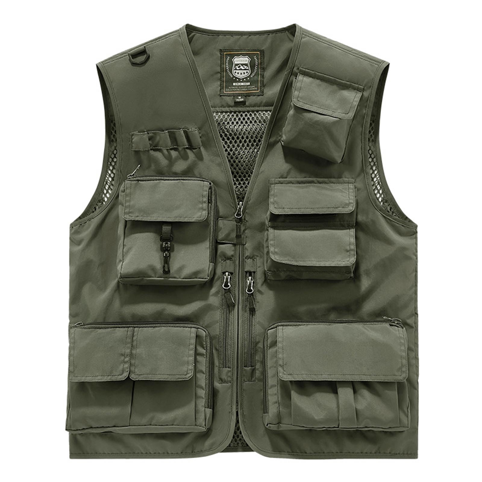 NUSGEAR Chaleco para Hombre Trabajo con Múltiples bolsillos Camiseta Sin Mangas Casual Cámping Ropa Al Aire Libre Ligero Deportivos Chaleco hombre Cremalleras Talla Grande