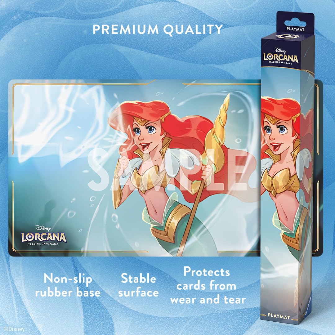 Amazon.com: Ravensburger Disney Lorcana TCG Playmat Featuring Ariel - Sonic  Warrior - Protects Cards - Versatile Game, Desk, or Mouse Pad