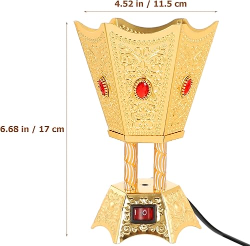 Miniatura 7 de FOMIYES Quemador de incienso eléctrico, soporte para quemador de Bakhoor, estilo de Oriente Medio, incensario eléctrico, quemador de yoga, spa, para