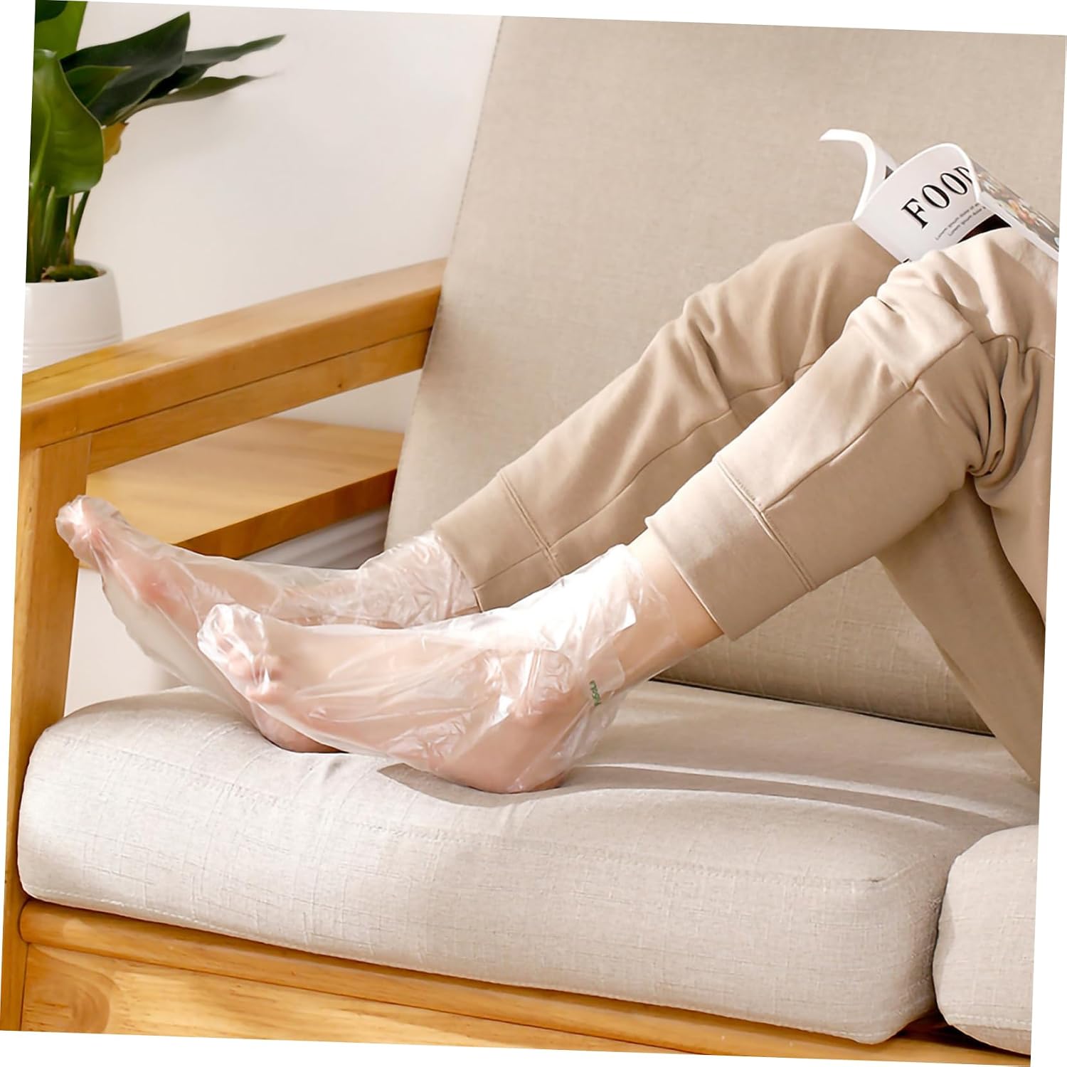 Plastic Hand Foot Covers Easy to Fix Stickers Foot and Hand Care for Women Spa Home Hotel Use