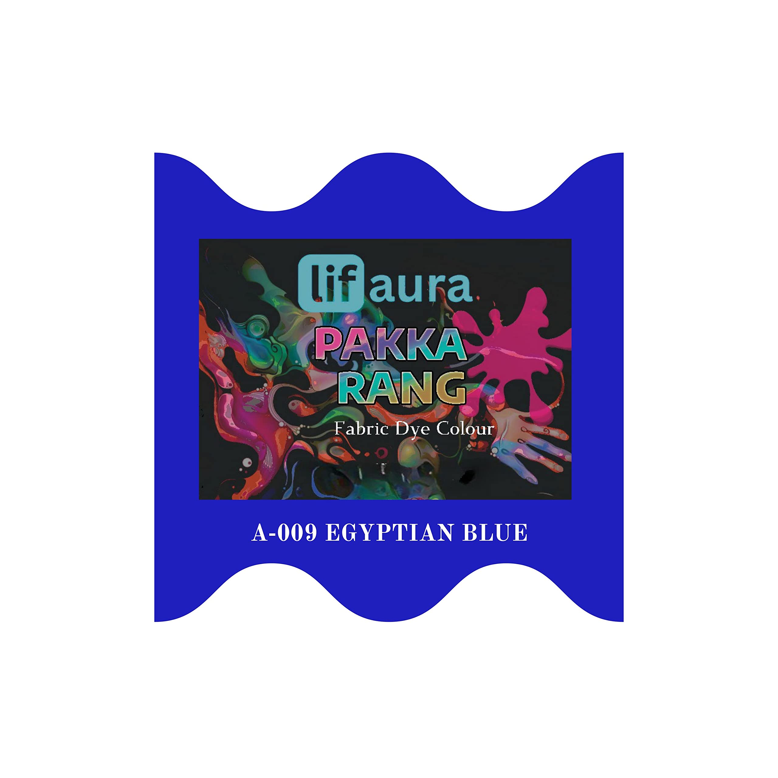 Lifaura Pakka Rang Fabric Dye Colour Natural dye for Fabric Pack of 5 Sachets (5g Each 25g Pack) ShadeA-09: Egyptian Blue (Same Color), Prokart Lifaura Pakka Rang-picture-11