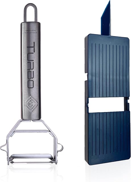 TURBO PRODUKTE Combi Turbo Peeler with Slicer Attachment - The Well-Known Peeler from The TV