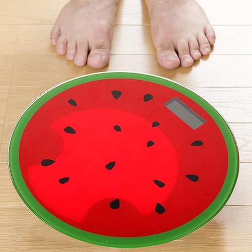 Miniatura 3 de Creative Watermelon Shaped Digital Weight Scale Portable Mini Household Body Scale Lightweight Accurate with LCD Display for Fitness Monitoring