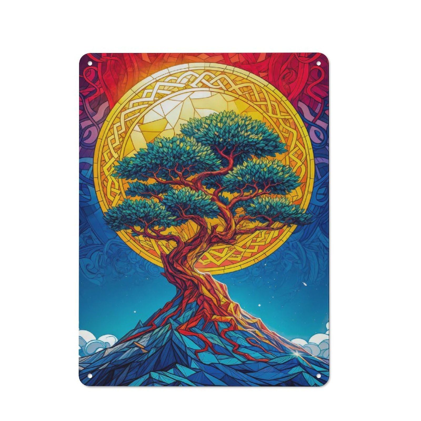 Junmoney Style-9 For Guest Room Or Hallway, Eternal Bonsai Vintage Metal Sign 40X30cm, New-Space Wall Decor For Home Decor Collectors