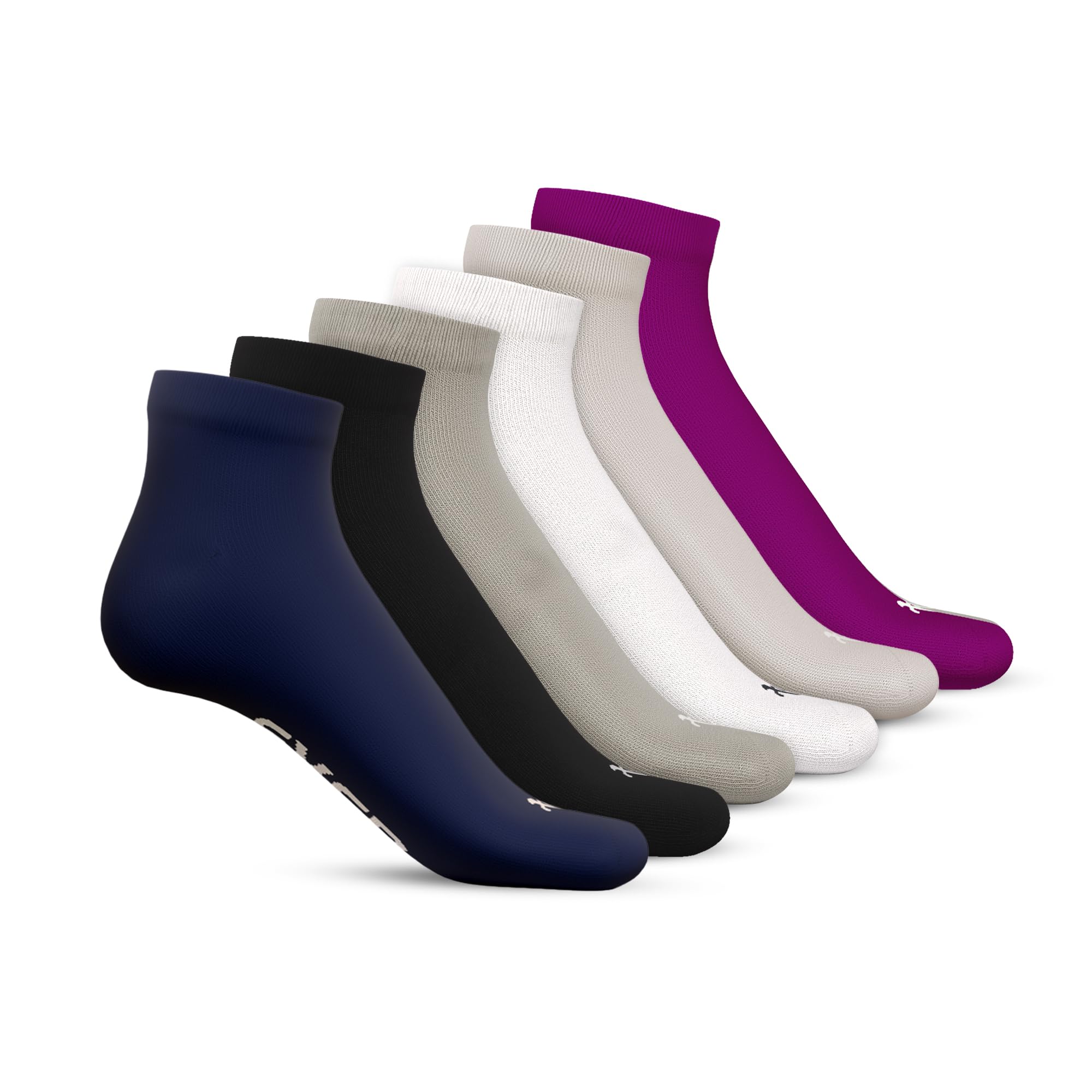 talkingsox Bamboo Ankle Socks for Men & Women Office, Lounge, Cycling & Running Seamless, Super Soft, Breathable & Anti-Odor - Pack of 6-picture-47