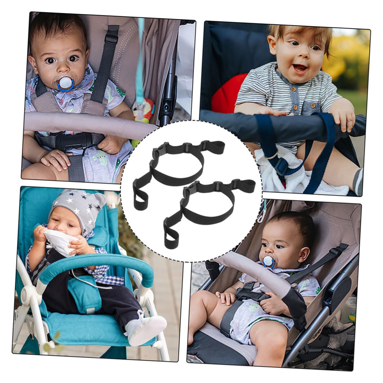 ibasenice 3pcs Dining Chair Straps Adjuster Safety Harness Straps for High Chair Stroller