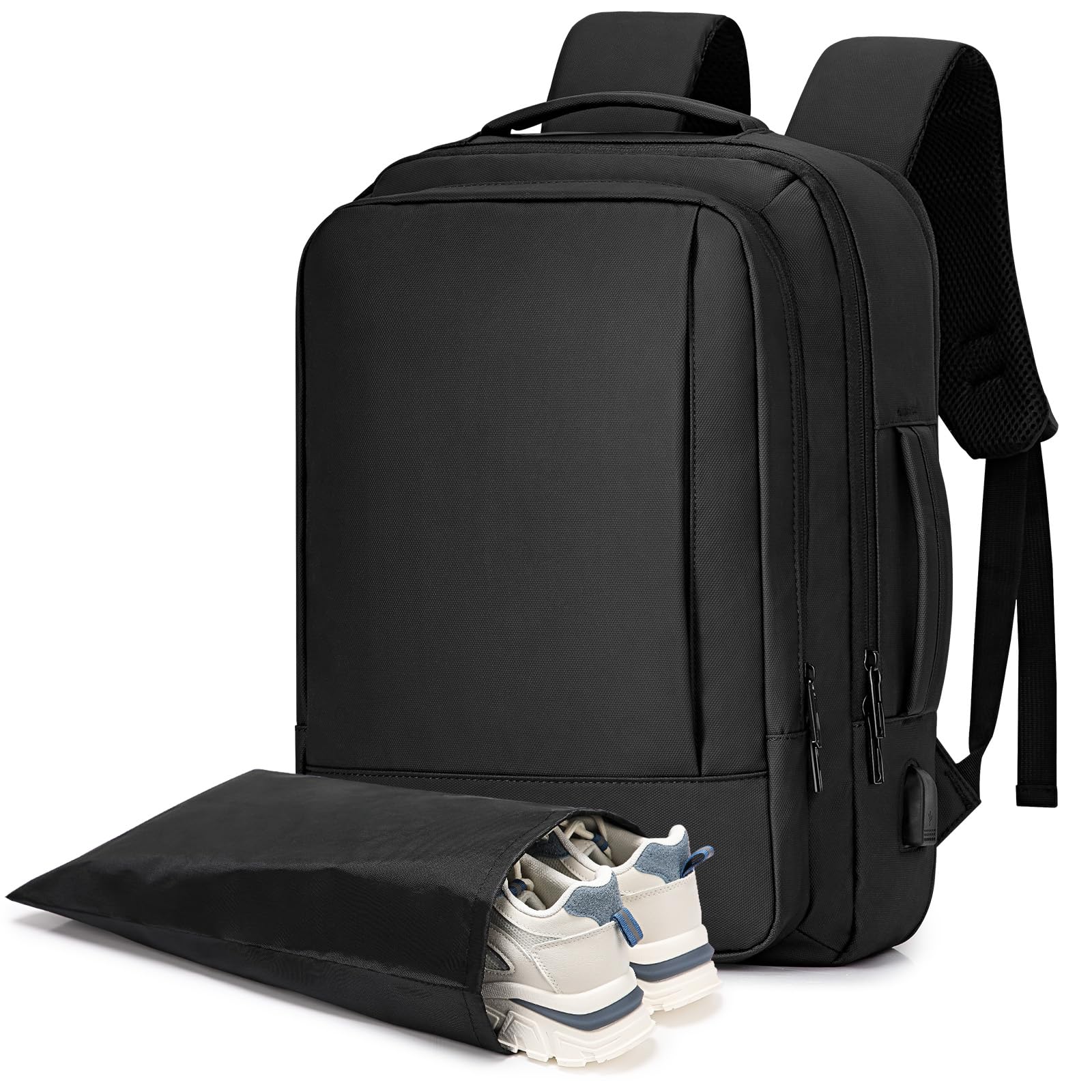 Volher Zaino Da Viaggio Uomo Anti Furto Con Porta USB E Scomparto Per Laptop 15.6 Pollici, Impermeabile, Morbido E Comodo