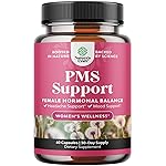 PMS Support Supplement for Women - Hormone Balance for Women & Menstrual Discomfort with DIM, Chasteberry, Black Cohosh & Ashwagandha - for Period Cramps Ease, Menopause Bloating, Mood Swing - 60 Ct