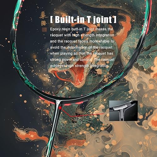 Miniatura 8 de V5 Scale - Raqueta profesional de fibra de carbono con marco de onda torcida 5U G5, 22-30 libras, raqueta de bádminton de fibra de carbono completa