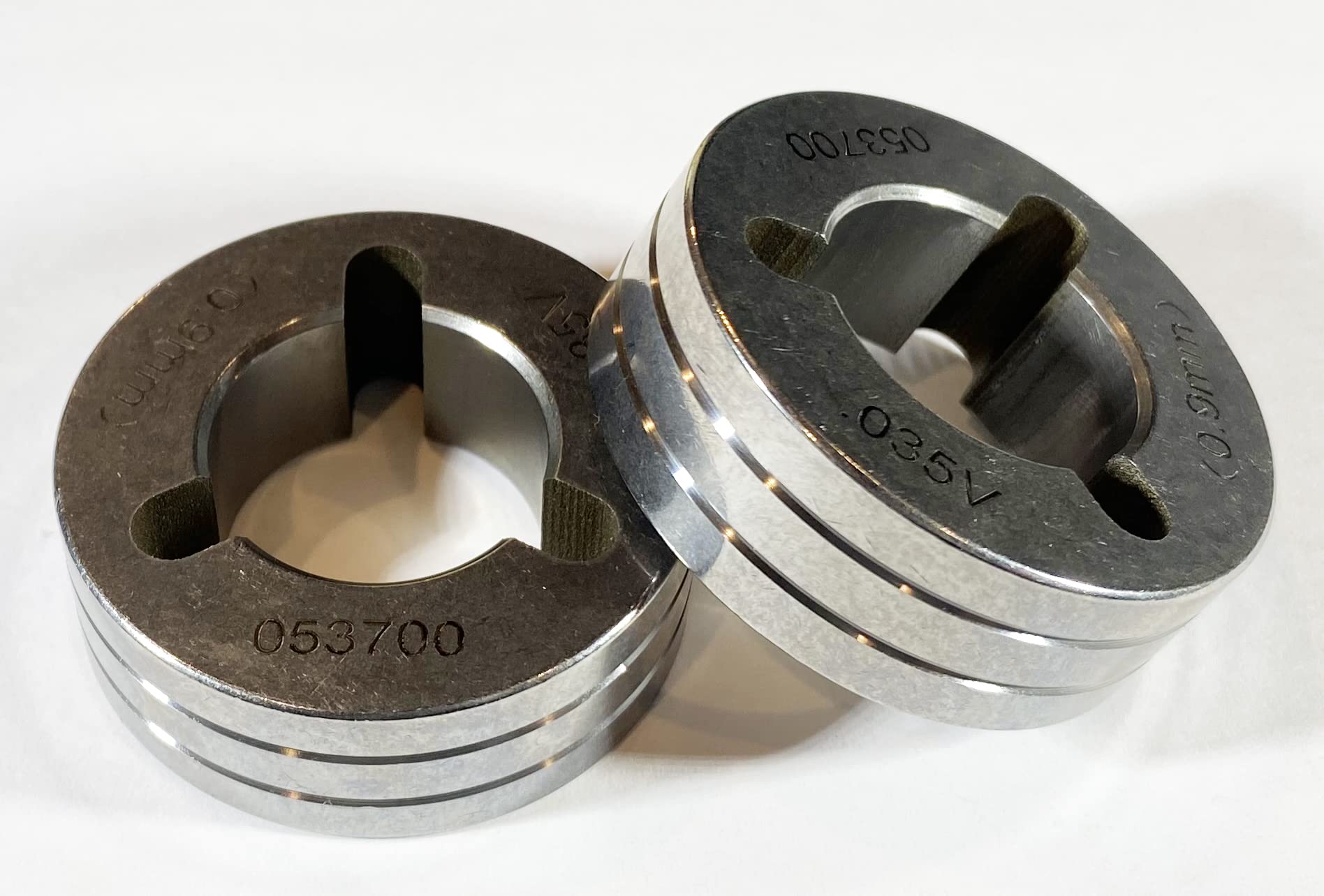 2-PK Drive Roll Replacement For Miller Millermatic 200/210/212/250/251/252/DVI/Pulser/Vintage (V-Groove .035" 2-PK)